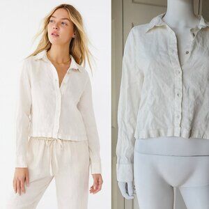 Rachel Zoe Womens 100% Linen Long Sleeve Shirt Sz Medium